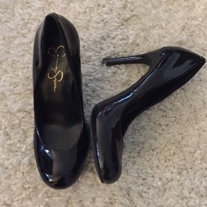 Elegant Black Patent Leather Heels